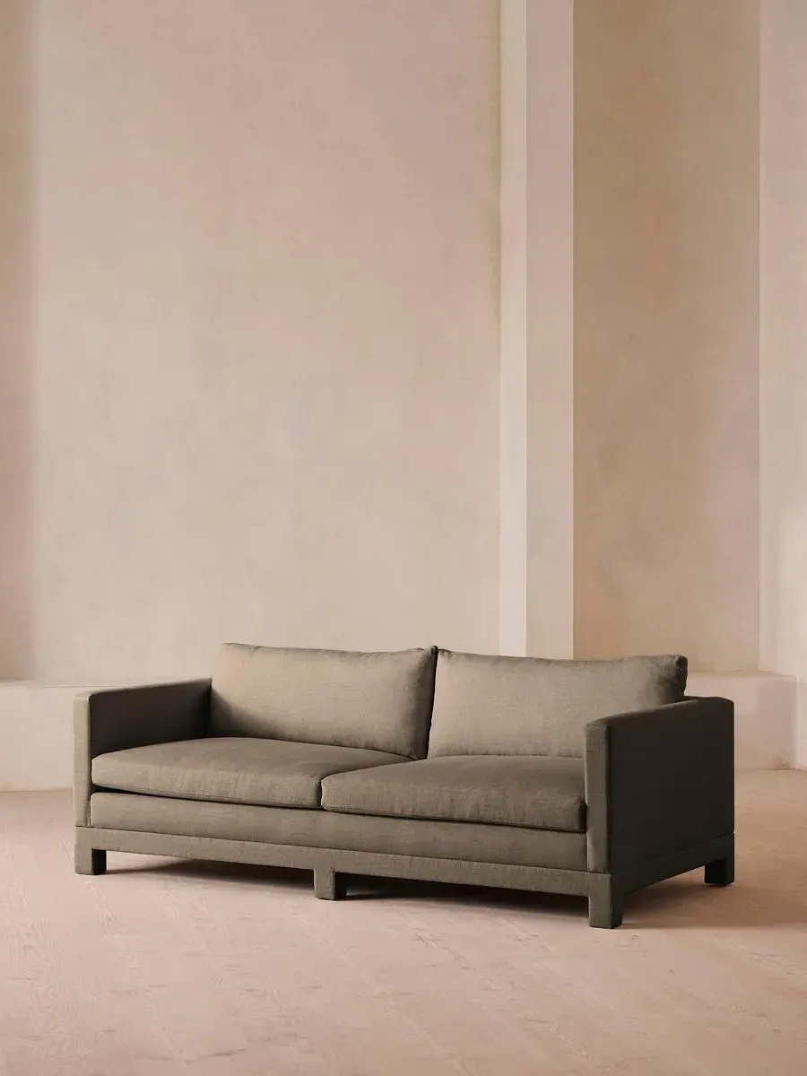 3-Seater Sofa with Deep Seat - Mushroom, Linen