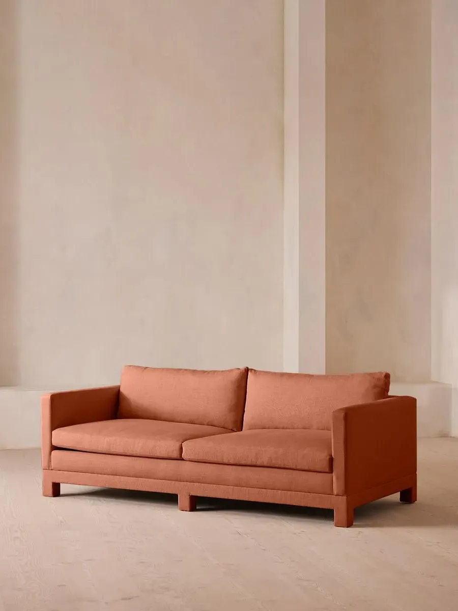3-Seater Sofa with Deep Seat - Rose, Linen
