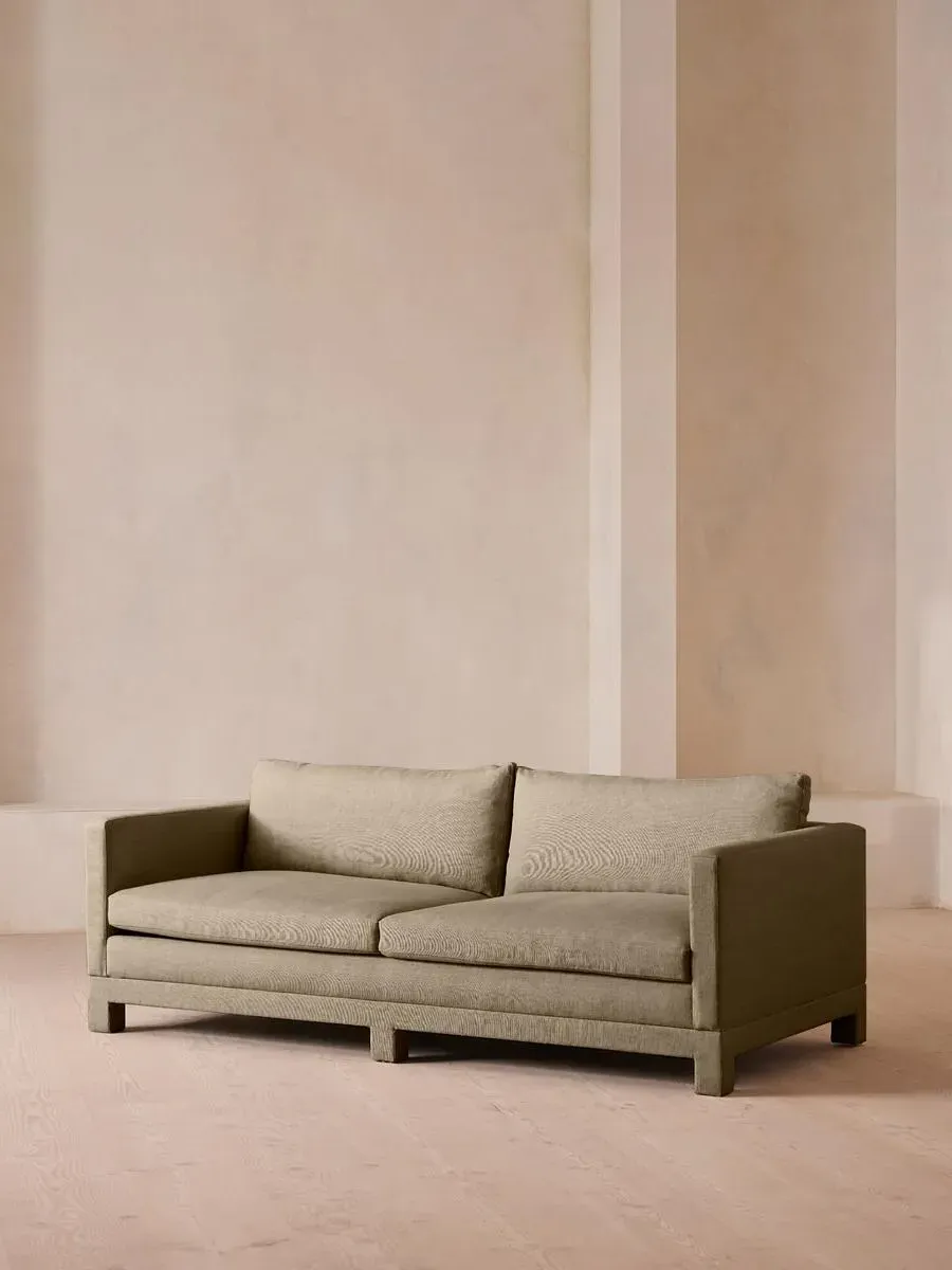3-Seater Sofa with Deep Seat - Sage, Linen
