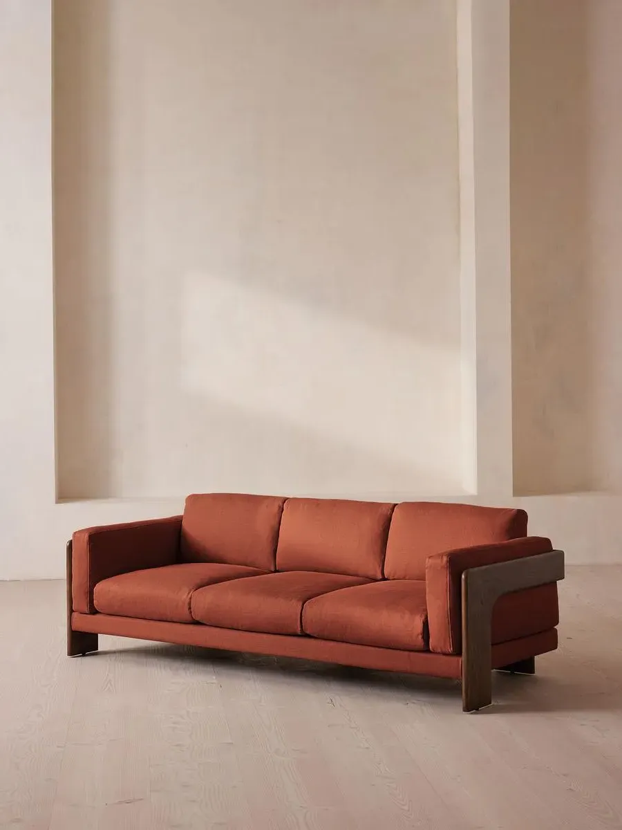 3-Seater Sofa with Reversible Cushions - Sienna, Linen