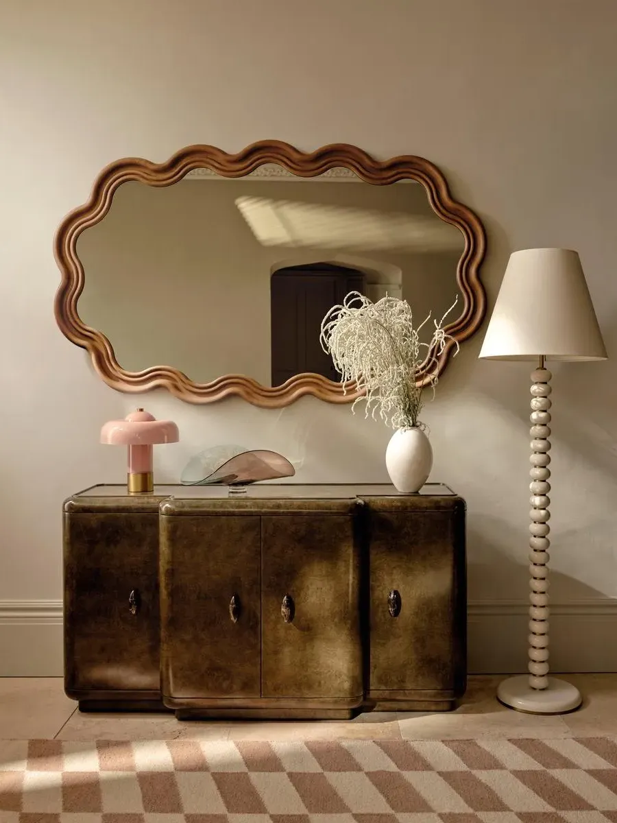 4-Door Sideboard with Storage - Olive, Oak Burl image