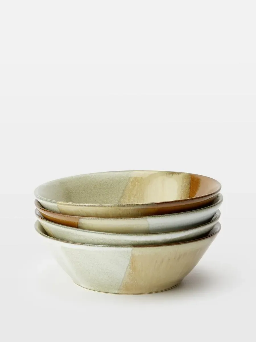 4-Piece Cereal Bowl Set - Brown, Ceramic image