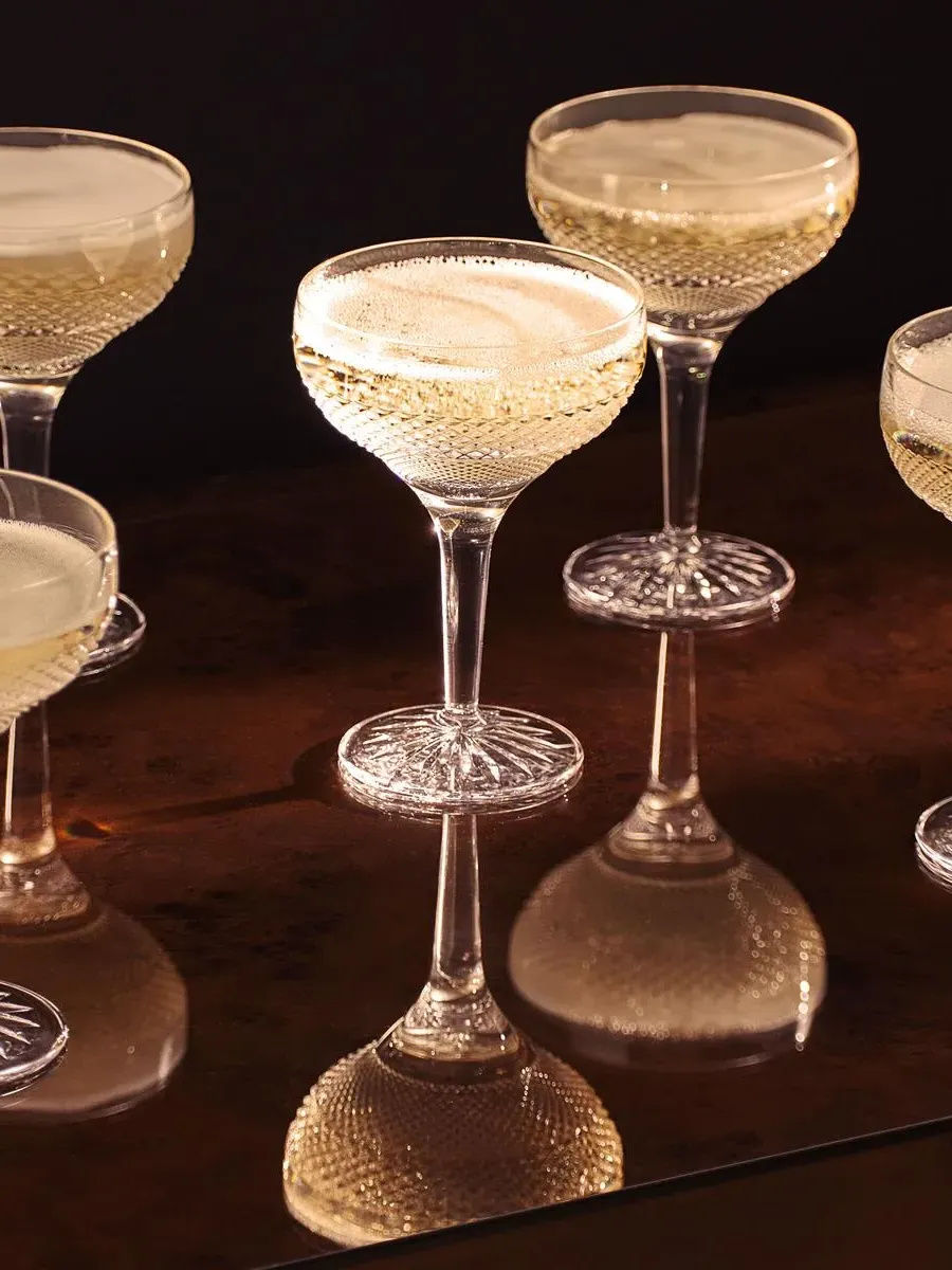 4-Piece Coupe Glass Set - Crystal