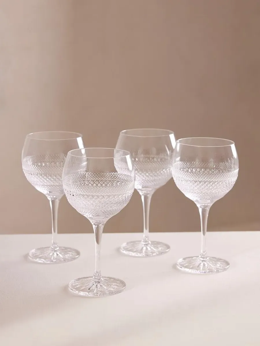 4-Piece Gin Glass Set - Clear, Cut Crystal image