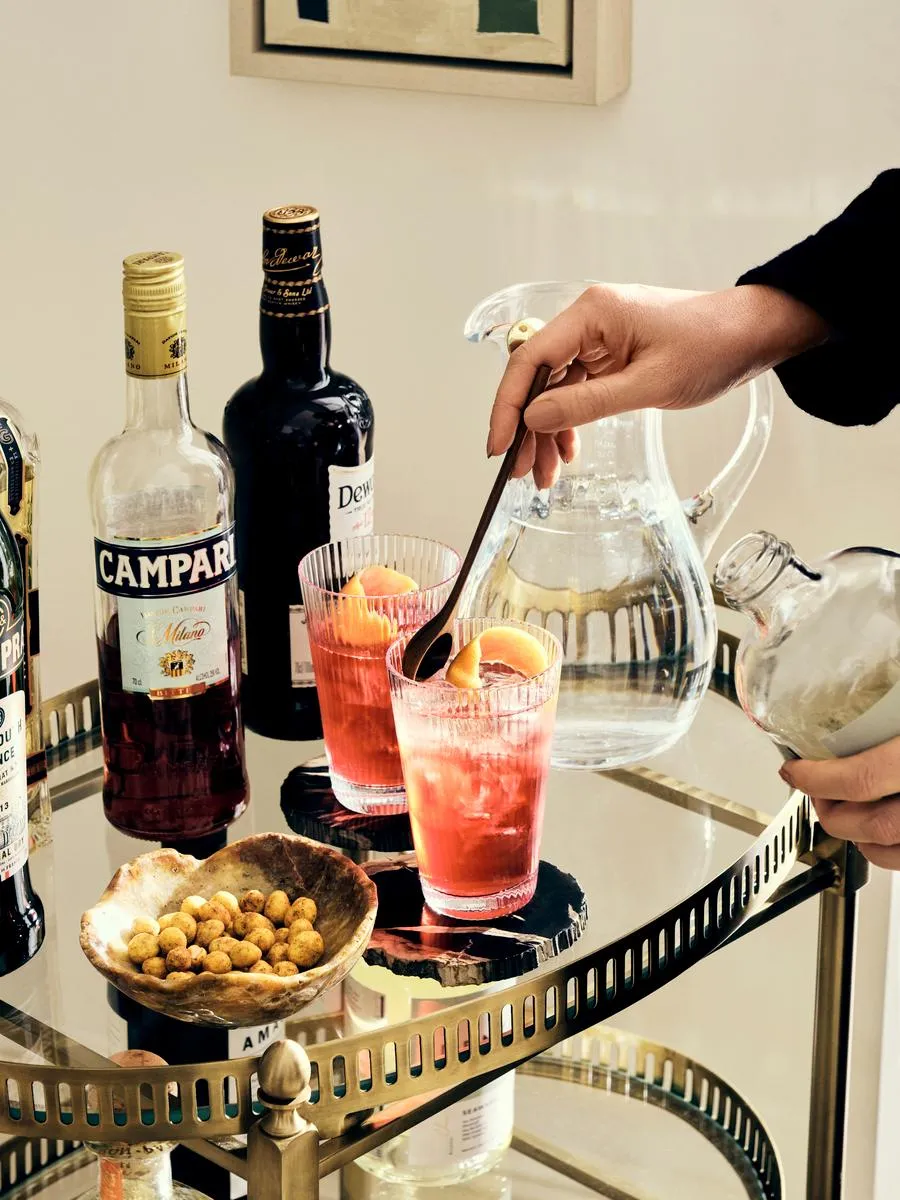 4-Piece Highball Glass Set - Fluted Design image