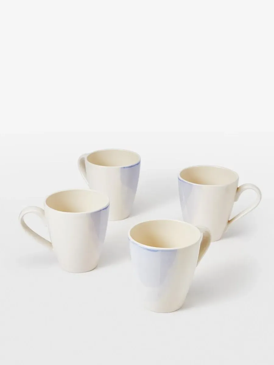 4-Piece Mug Set - Blue, Ceramic