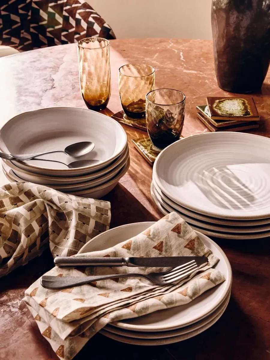 4-Piece Pasta Bowl Set - White, Ceramic image