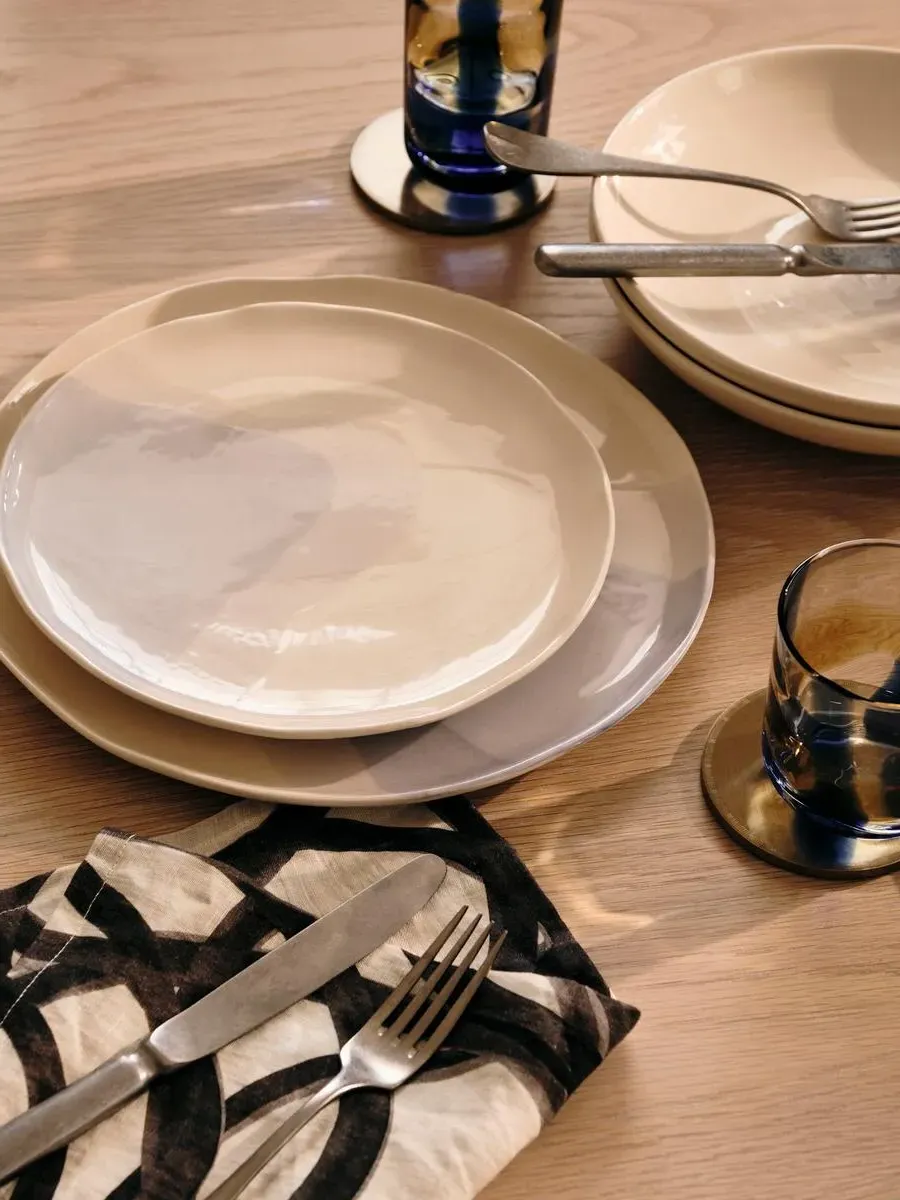 4-Piece Side Plate Set - Blue, Ceramic