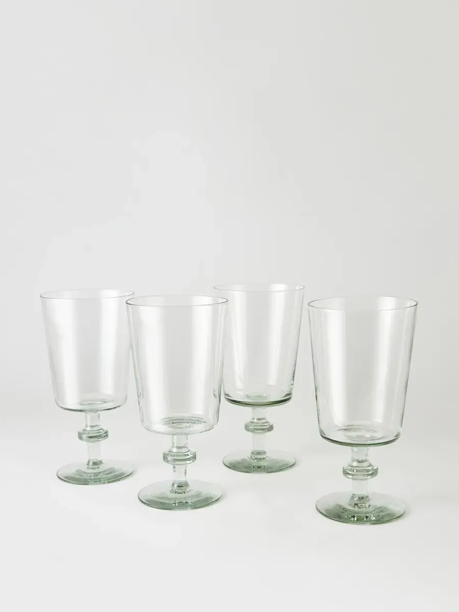 4-Piece Water Glass Set - Clear, Recycled Glass image
