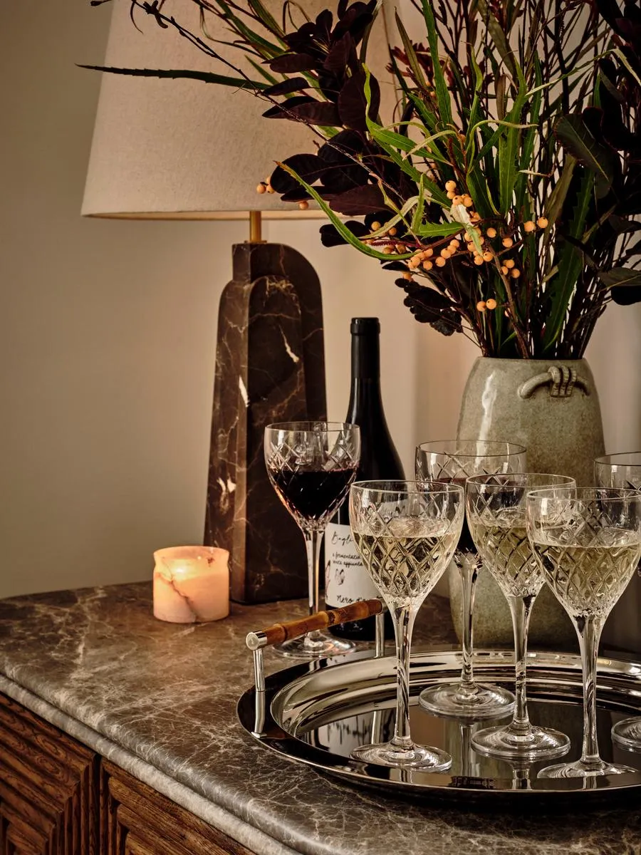 4-Piece Wine Glass Set - Clear, Cut Crystal image
