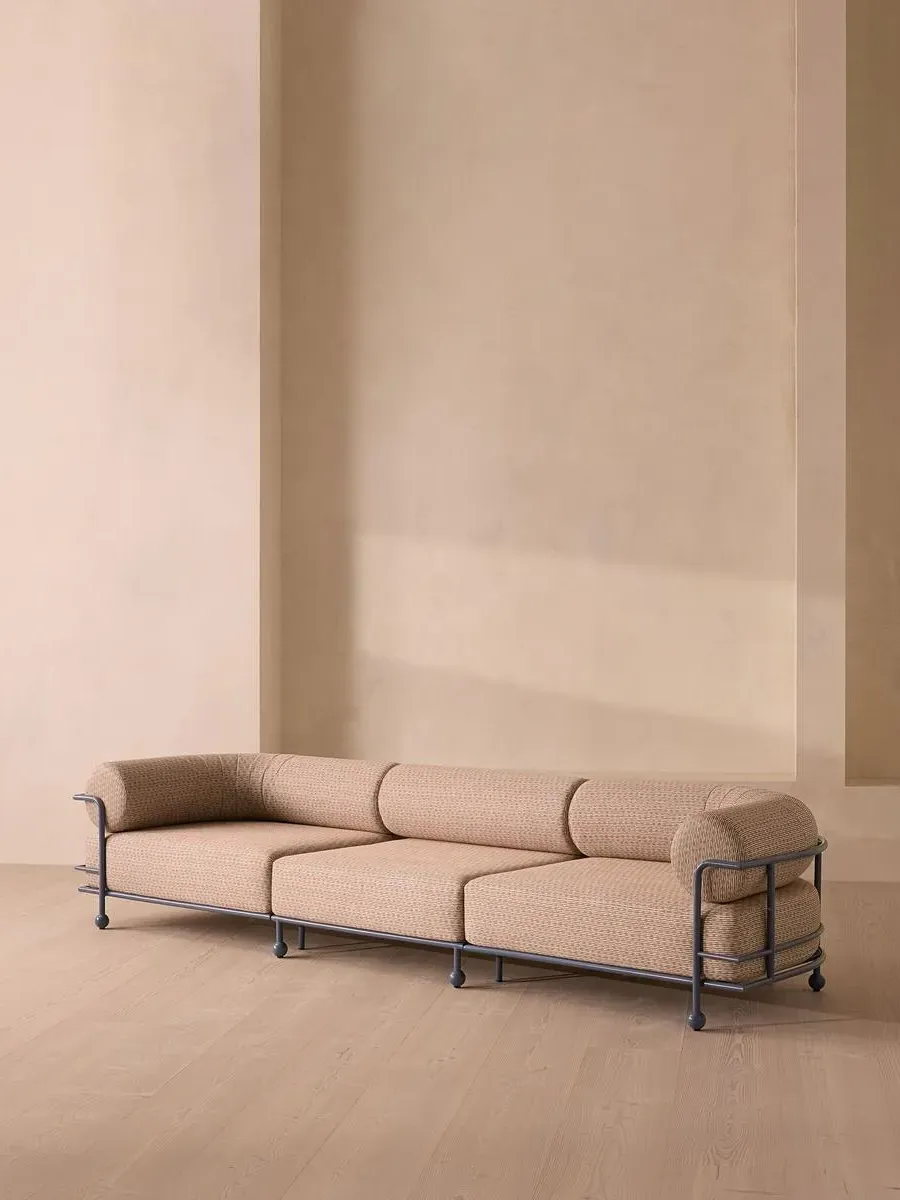 4-Seater Modular Outdoor Sofa - Cassis, Linen image