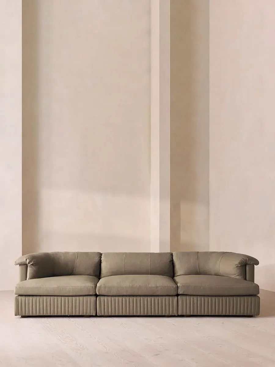 4-Seater Modular Sofa - Mushroom, Linen