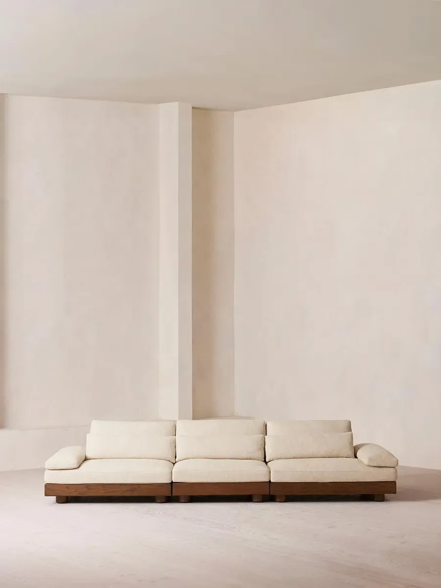 4-Seater Modular Sofa - Textured Linen
