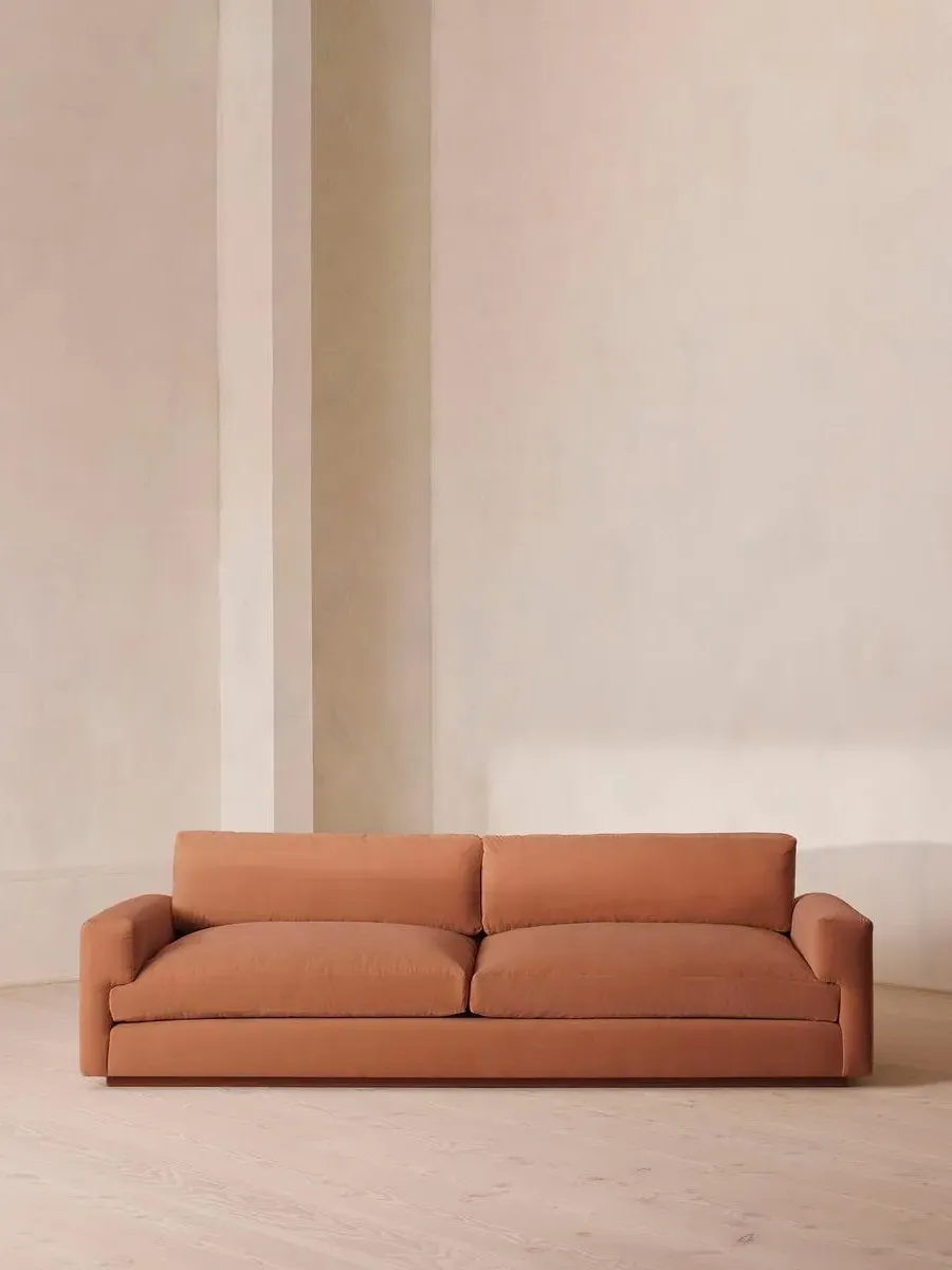 4-Seater Sofa with Deep Seat - Rose, Velvet