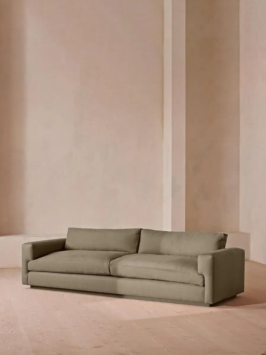 4-Seater Sofa with Deep Seat - Sage, Linen