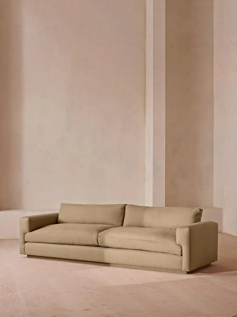 4-Seater Sofa with Deep Seat - Wheat, Linen