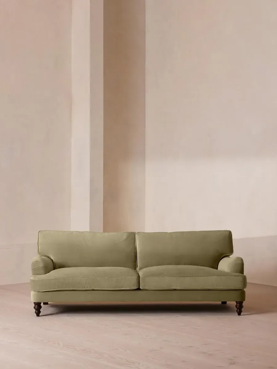 4-Seater Sofa with Roll Arms - Lichen, Velvet