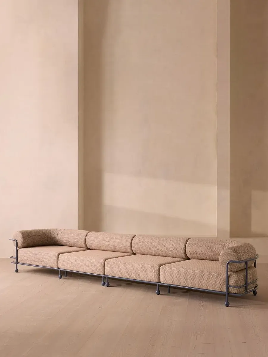 5-Seater Modular Outdoor Sofa - Green, Linen image
