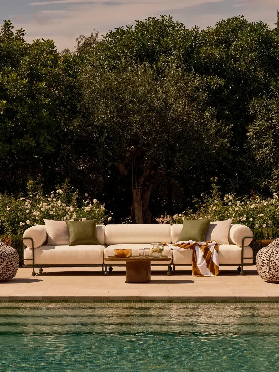 5-Seater Modular Sofa - Off White, Fabric image