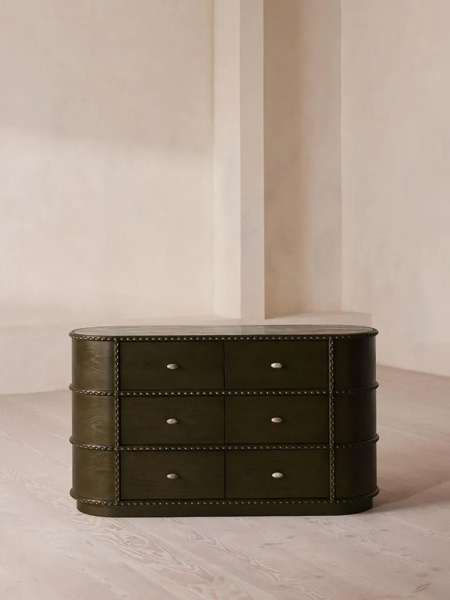 6-Drawer Dresser with Stone Top - Oak, Quartzite image