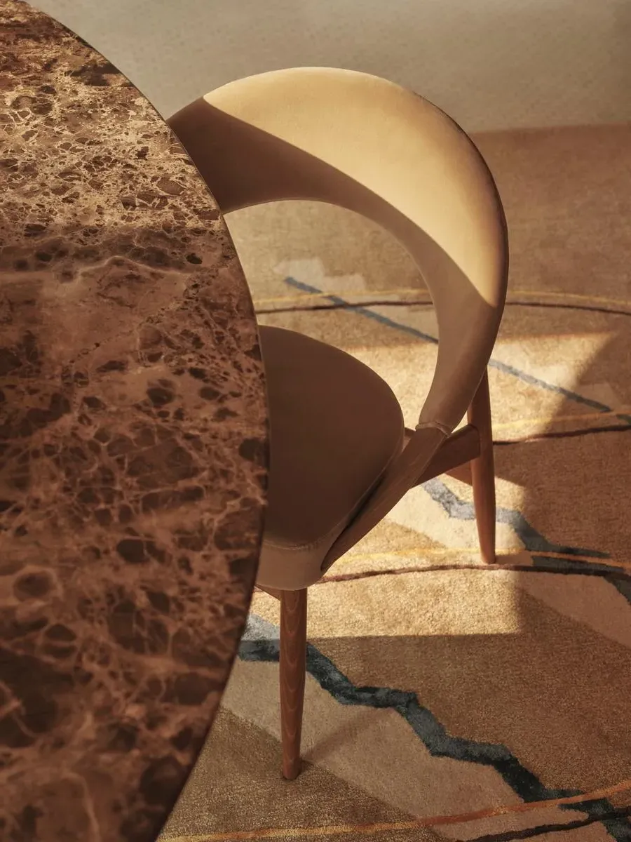 Abstract Line Rug Swatch - Wool Viscose image