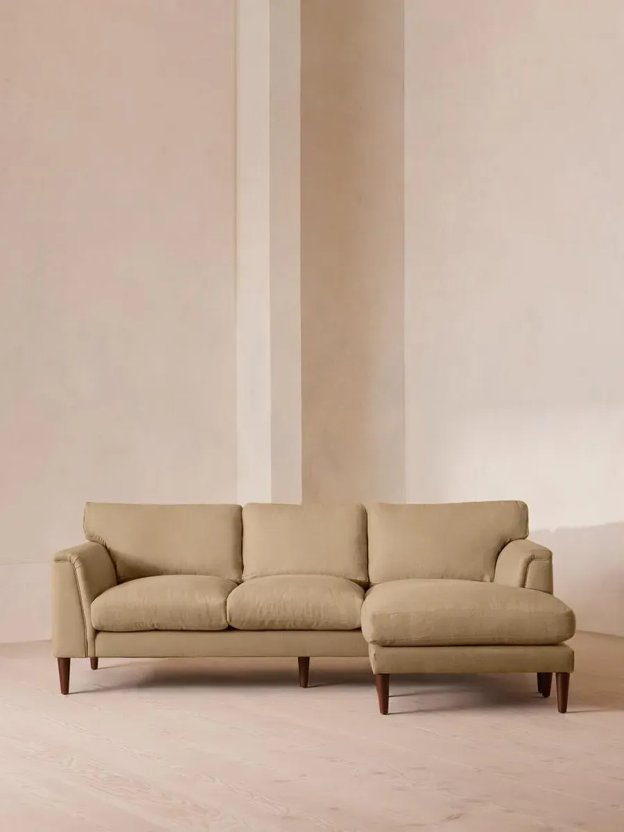 Chaise-end Sofa with Adjustable End - Wheat, Linen