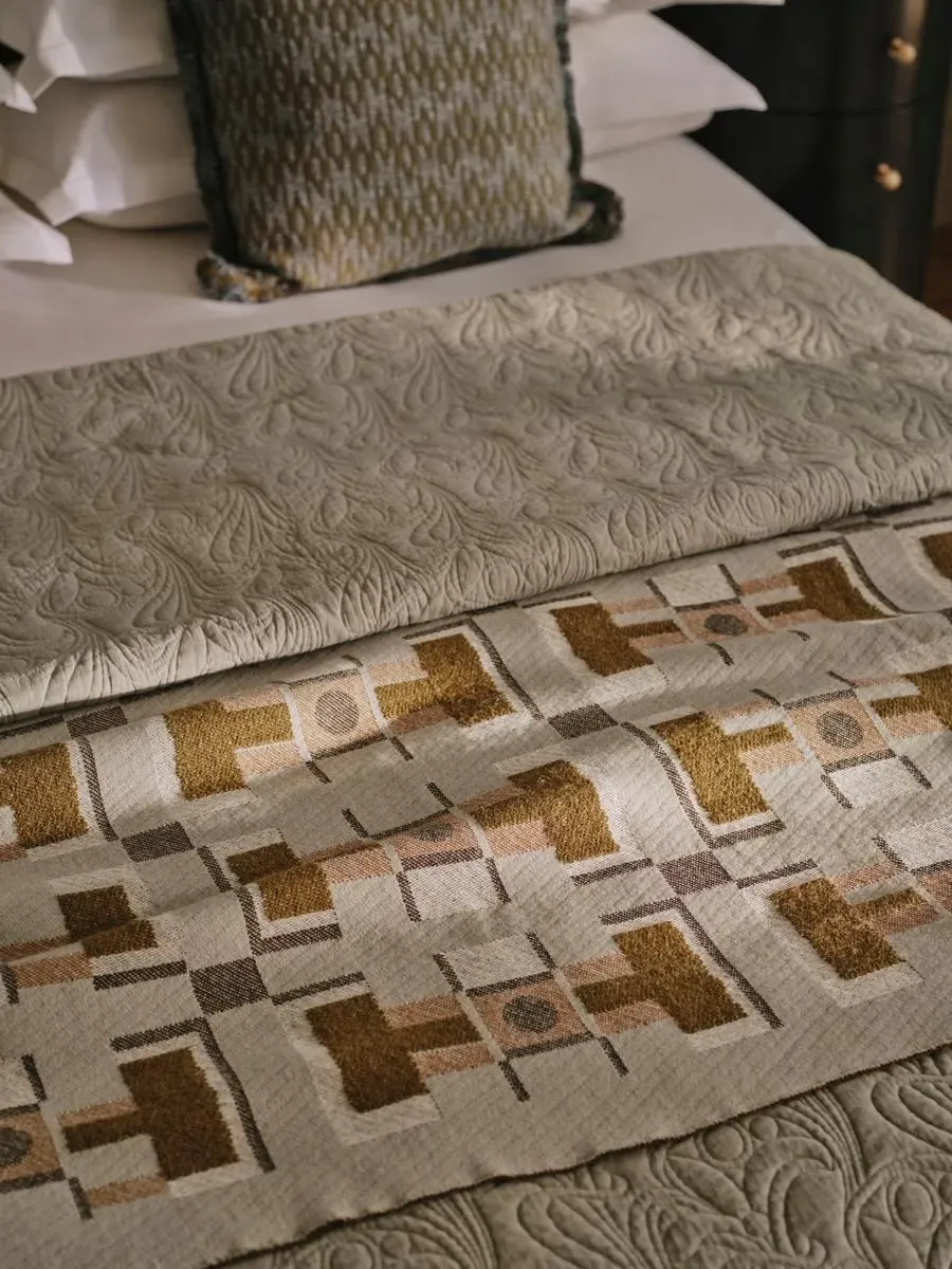 Checkerboard Throw Blanket - Neutral, Woven image