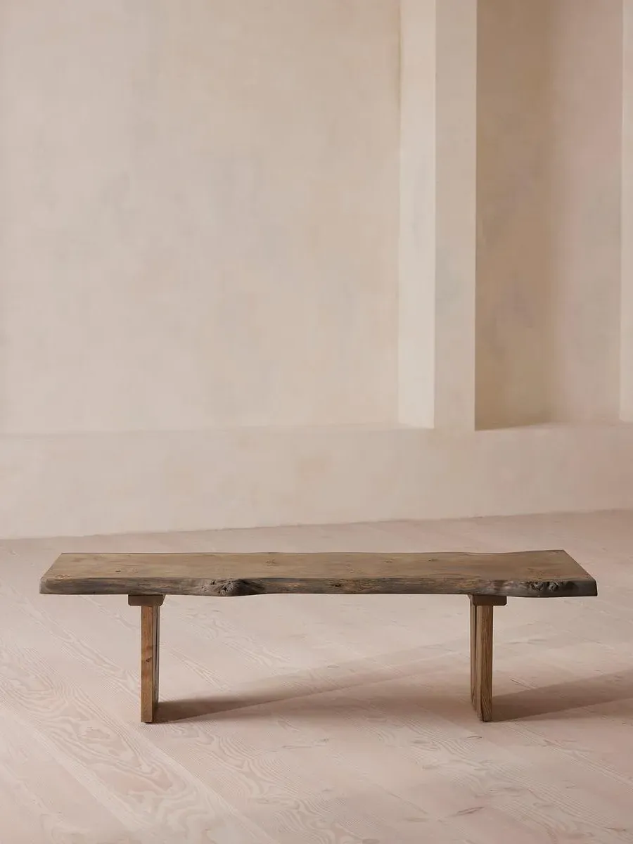 Coffee Table with Live Edge - Aged Oak image