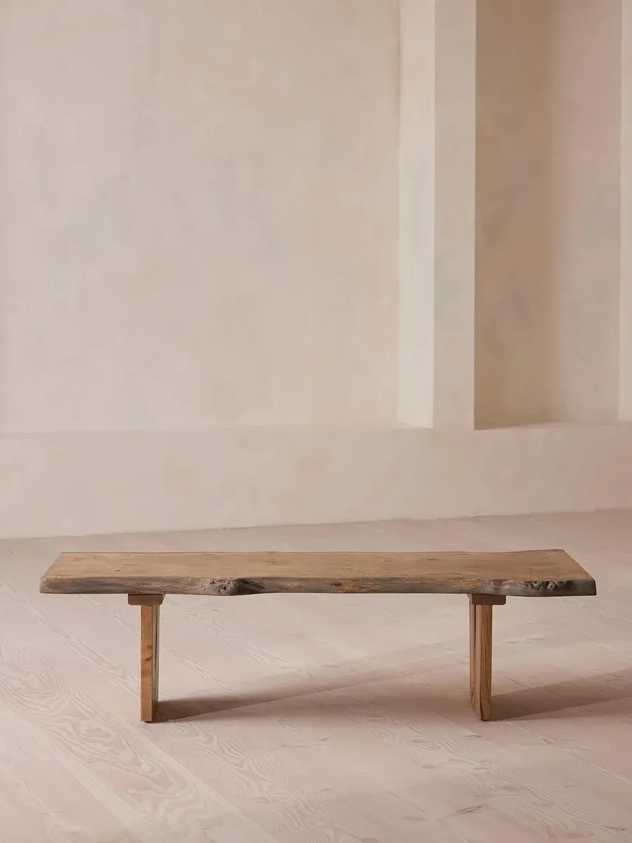 Coffee Table with Live Edge - Light Oak