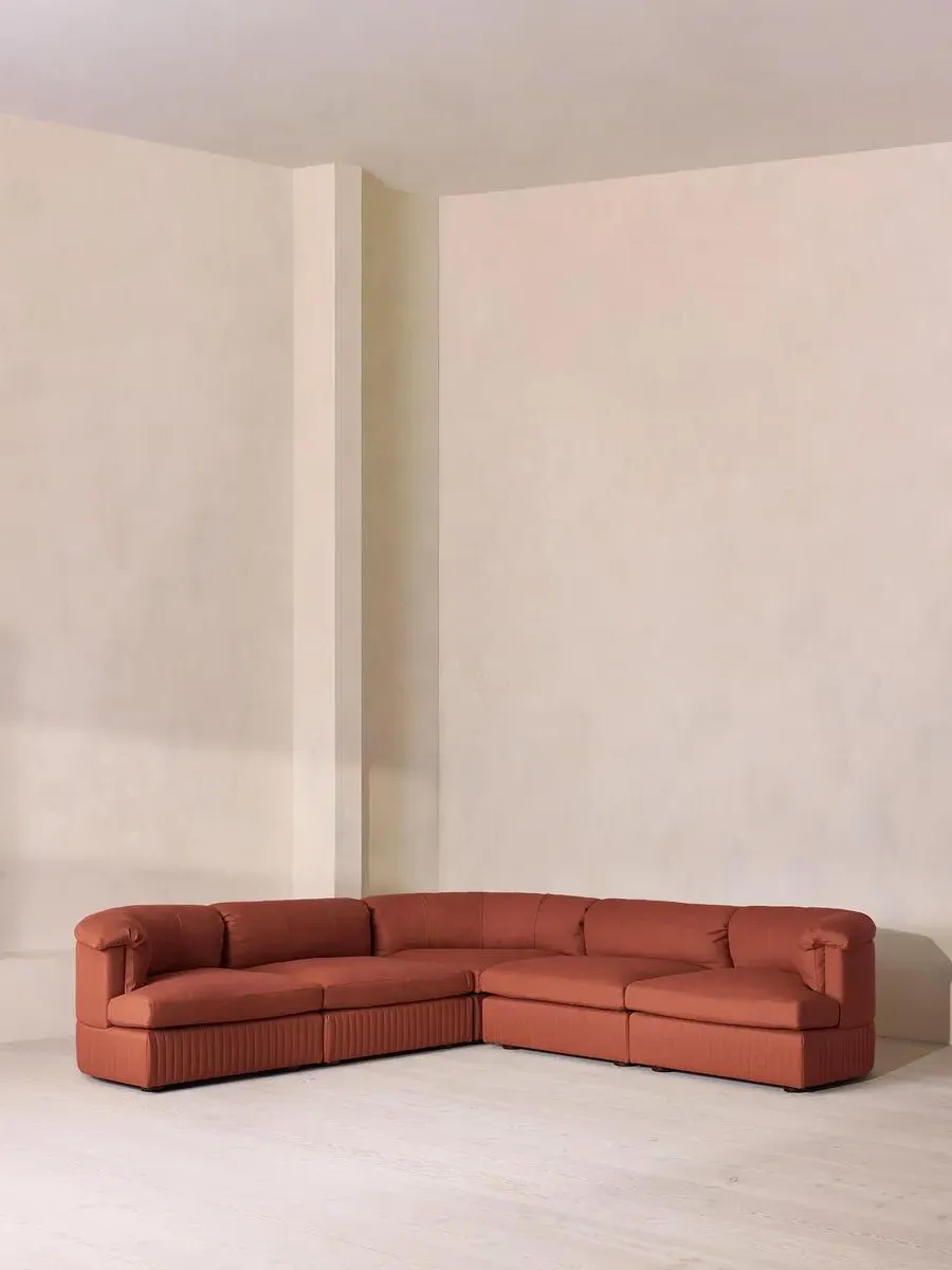 Corner Modular Sofa with Feather Cushions - Sienna, Linen