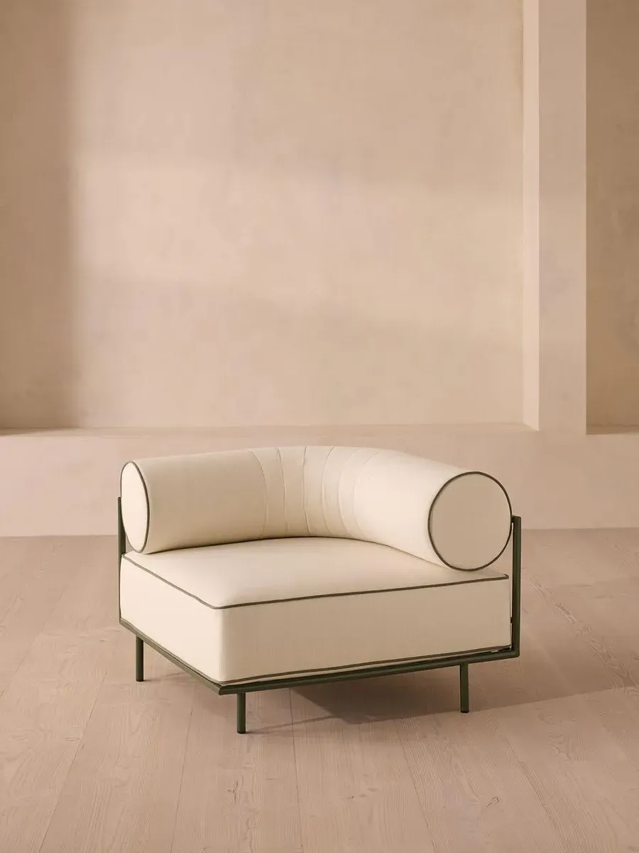 Corner Outdoor Module - Off White, Linen image