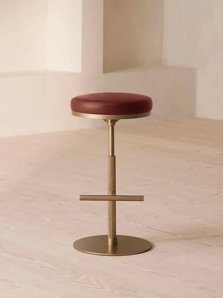 Counter Stool with Swivel Seat - Sangria, Leather image