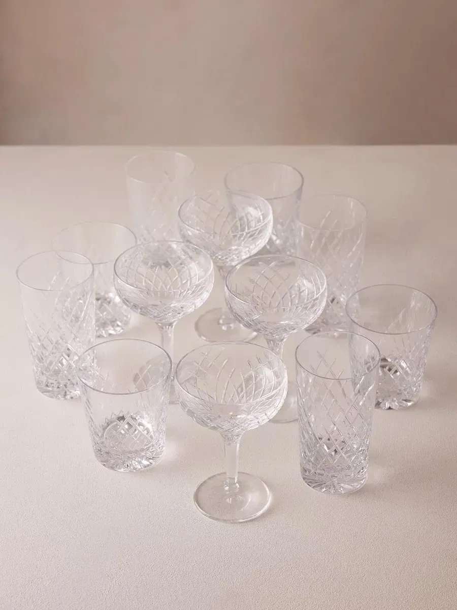Crystal Cocktail Set - Clear, Hand-Engraved image