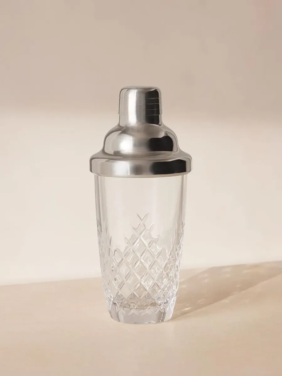 Crystal Martini Shaker - Hand-Engraved Design image