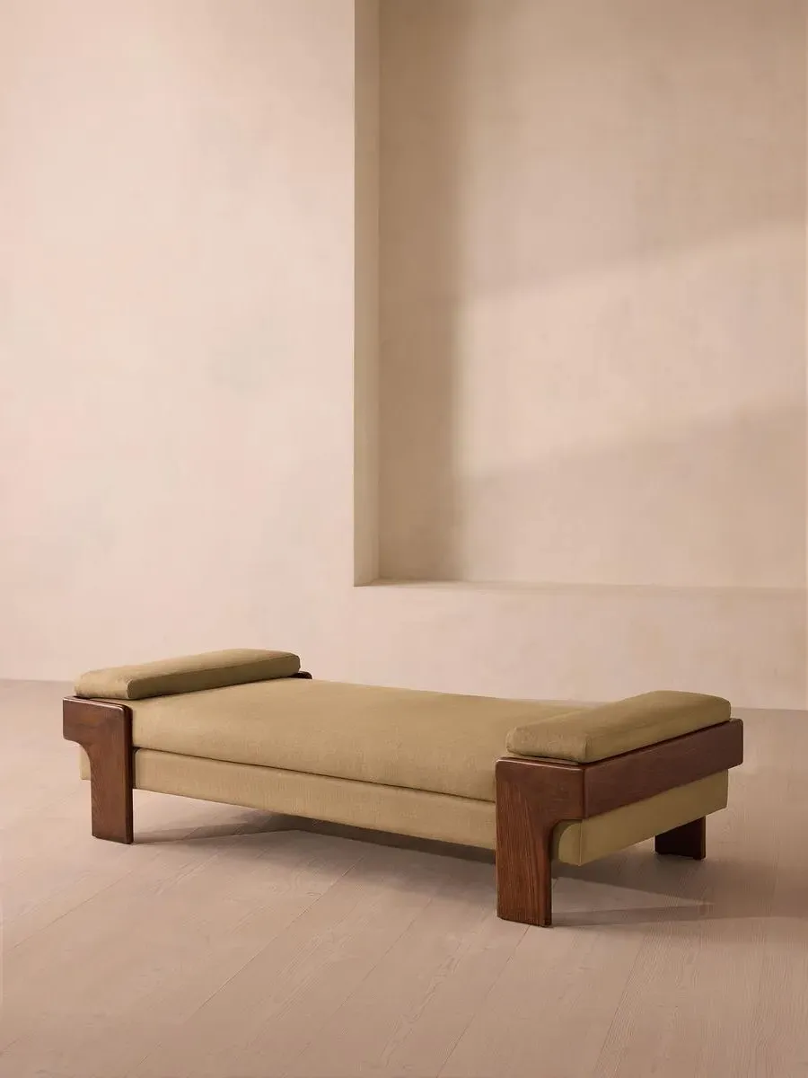 Daybed with Bolster Cushions - Wheat, Linen
