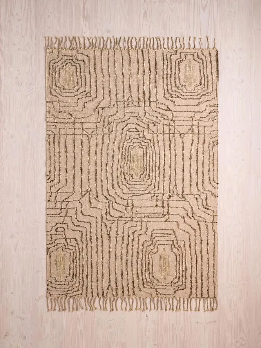Dhurrie Rug Swatch Flat-Woven - Wool, Jute image