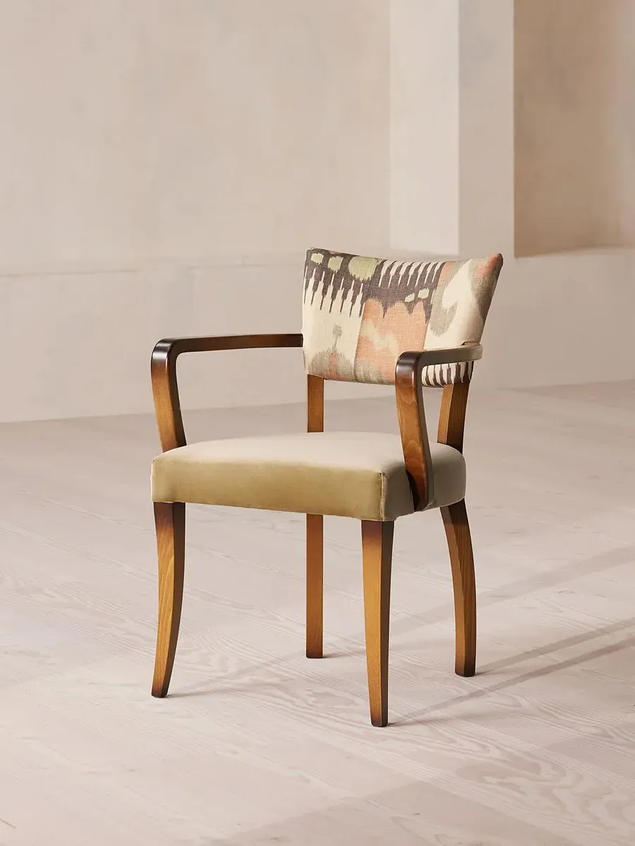Dining Armchair with Contrast Piping - Lichen image