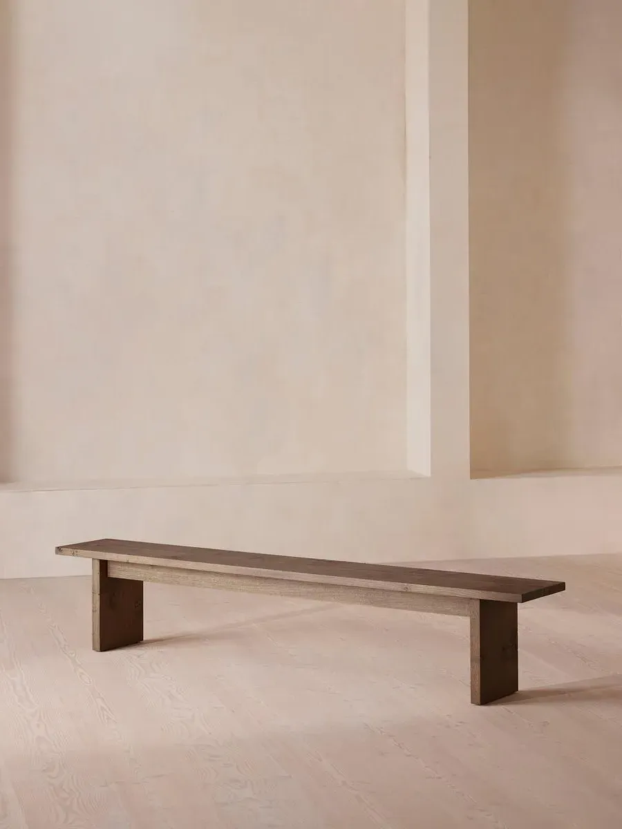 Dining Bench with Live Edge - Dark Oak