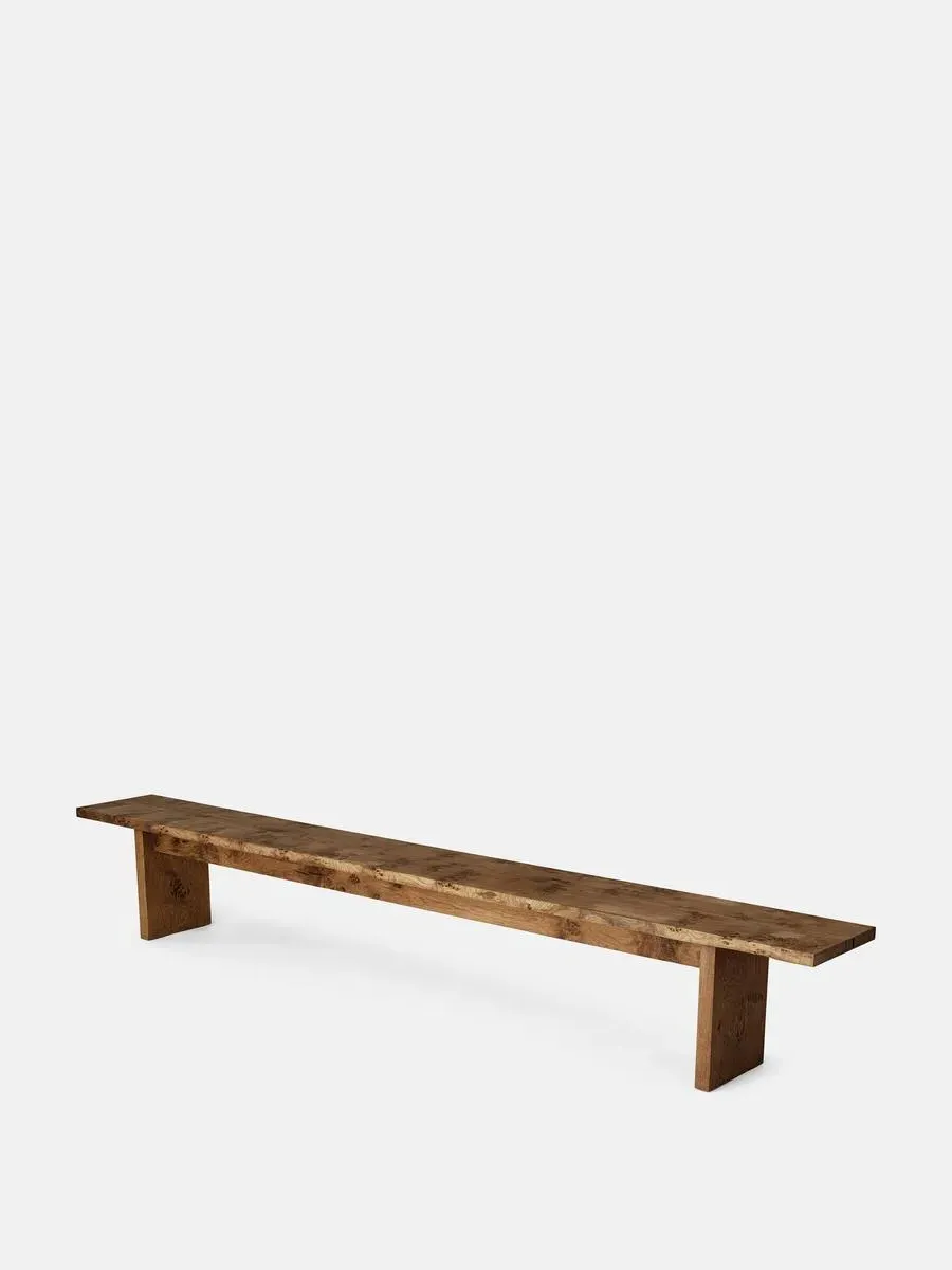 Dining Bench with Live Edge - Dark Oak