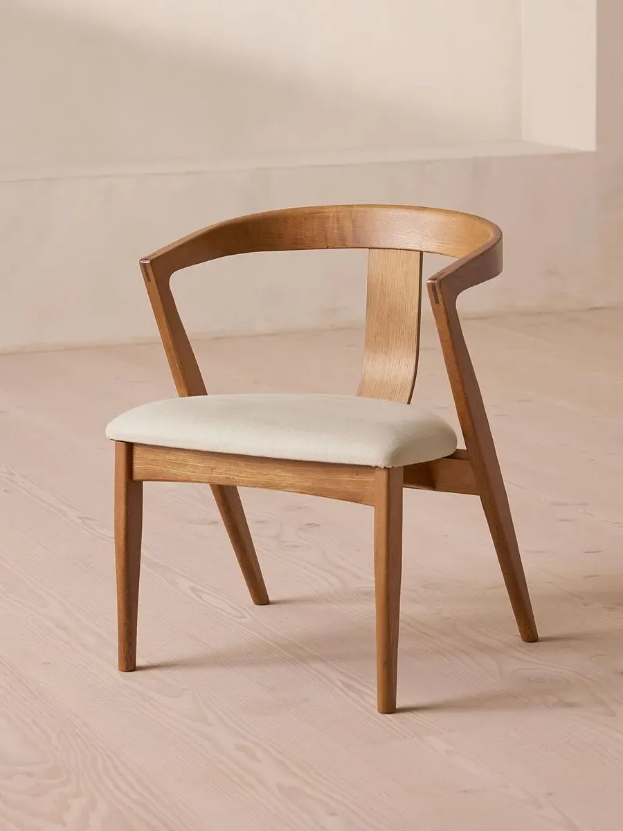 Dining Chair with Cushion - Natural, Linen image