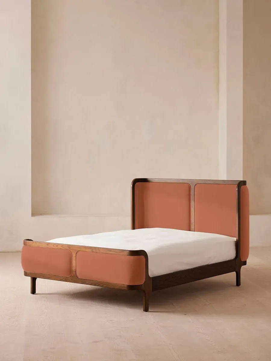 Double Bed Frame - Antique Rose, Velvet image