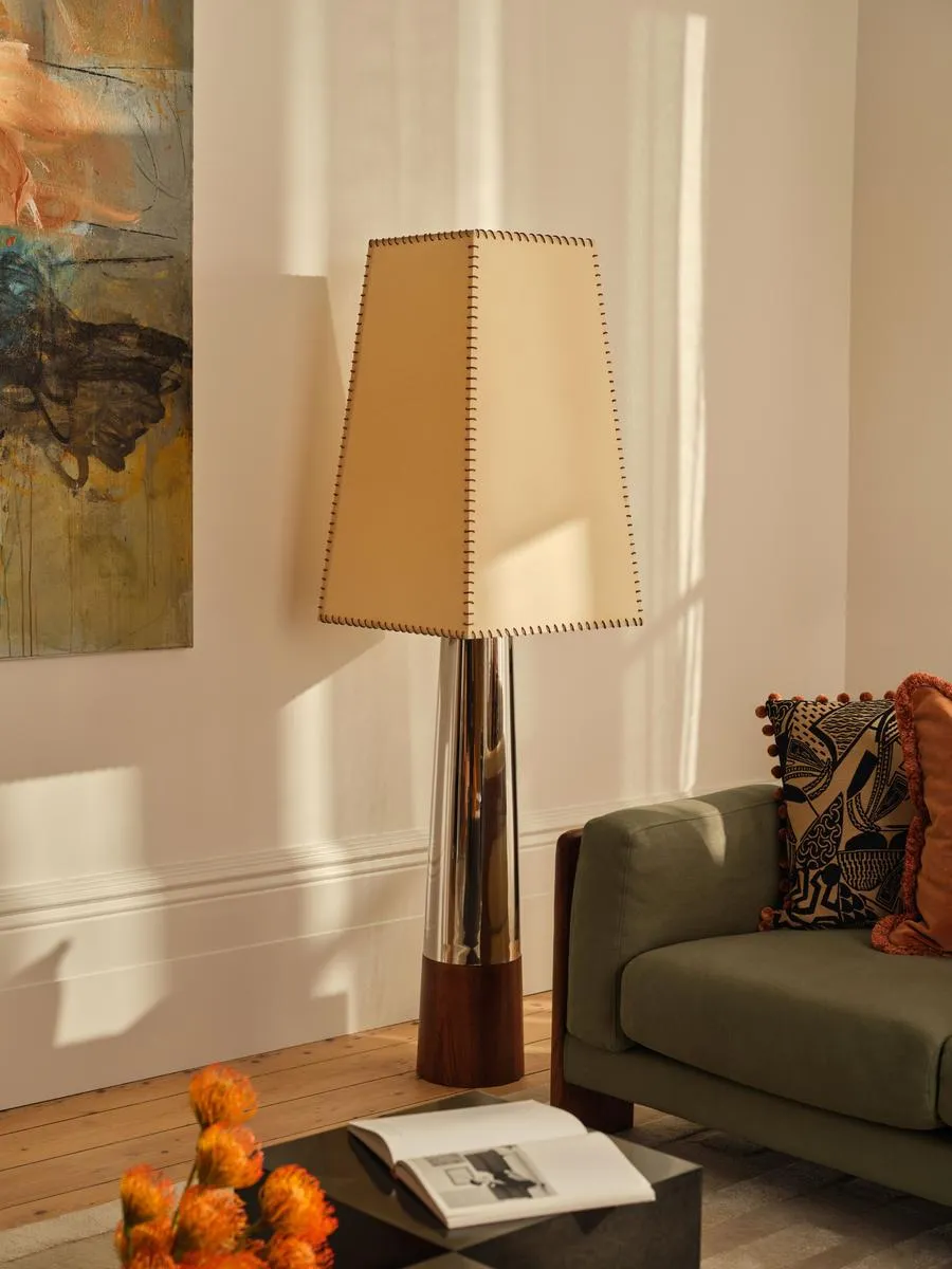 Floor Lamp with Dimmer - Chrome, Metal image