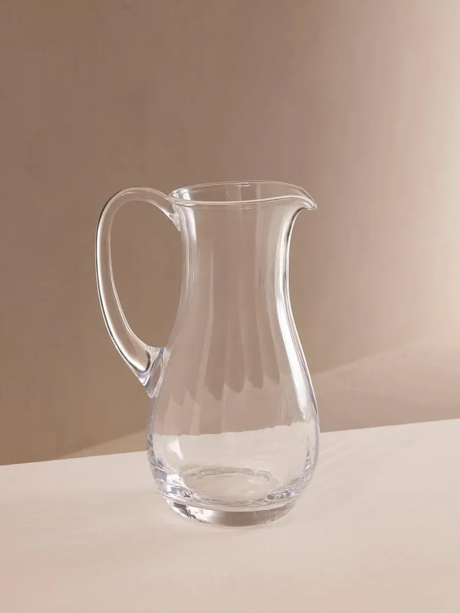 Glass Jug with Scalloped Detail - Clear image