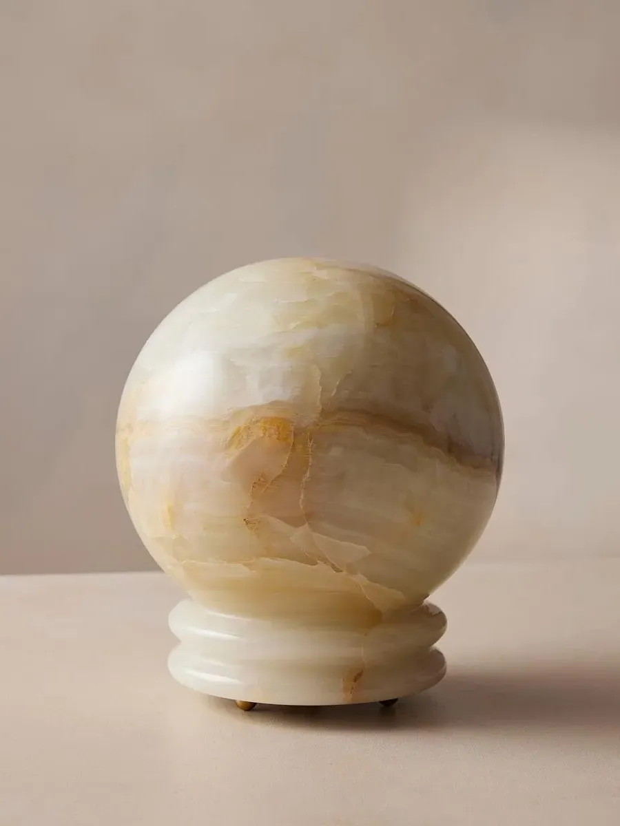 Globe Table Lamp with Dimmer - Onyx Stone image