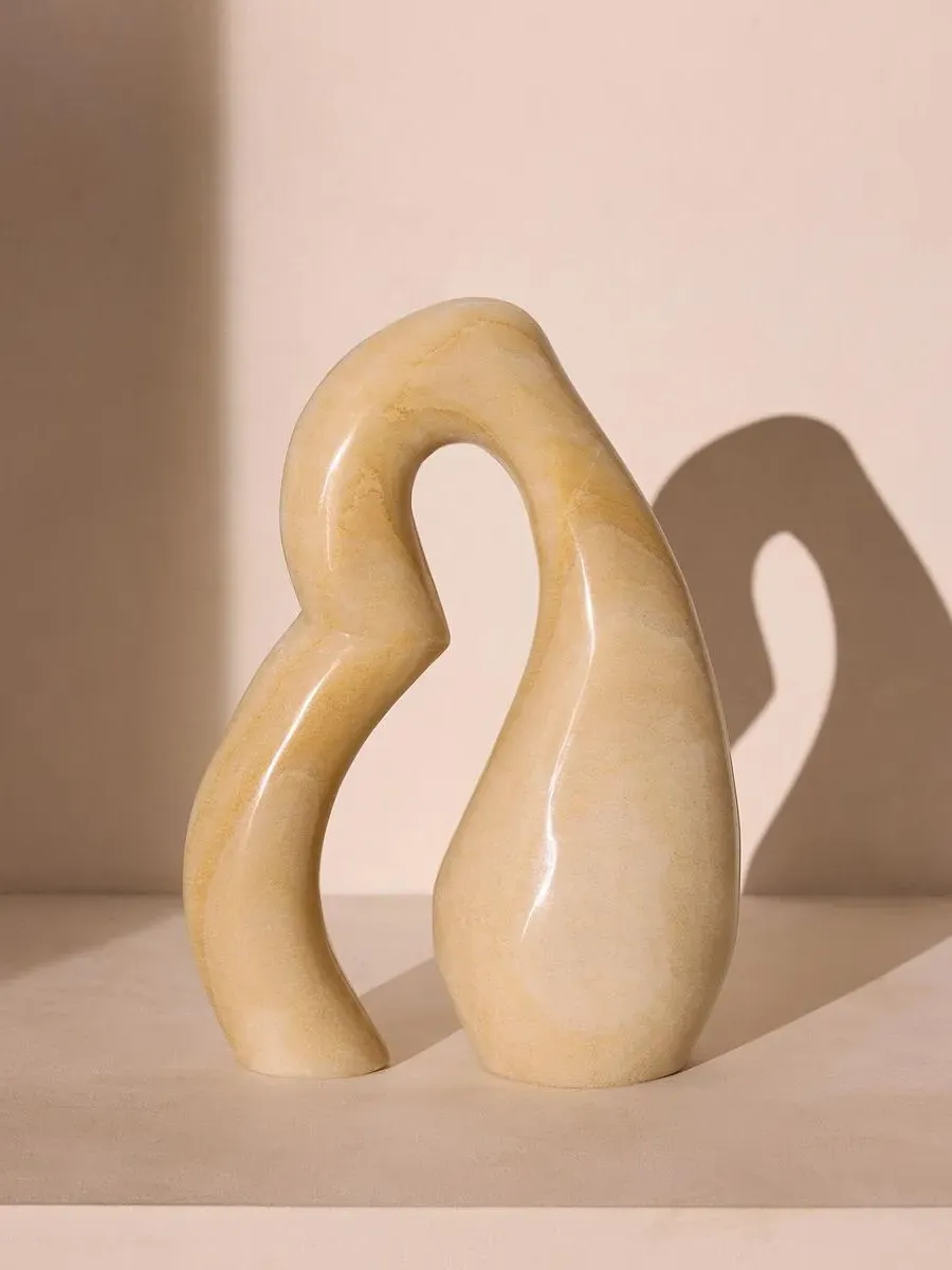 Hand-Carved Decorative Object - Onyx Stone image