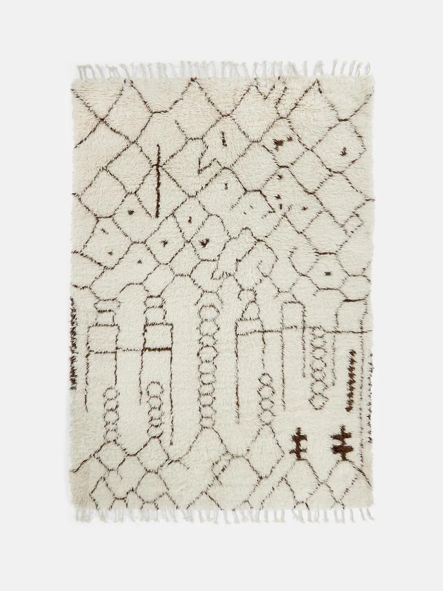 Hand-Knotted Rug Swatch - Natural, Pure Wool image