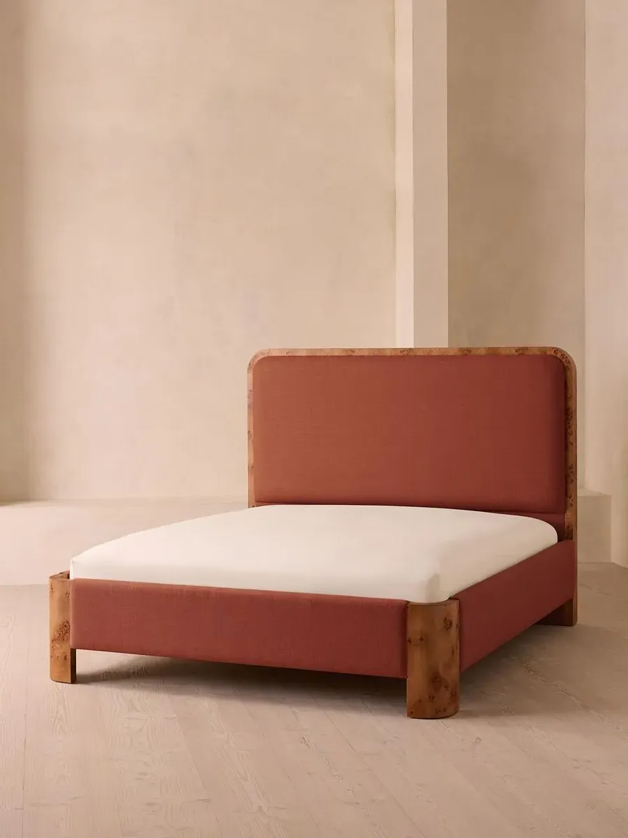 King Size Bed with Headboard - Sienna, Linen