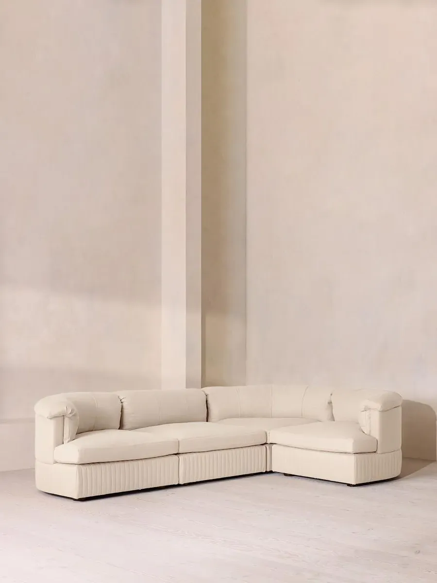 L-Shaped Modular Sofa - Bisque, Linen