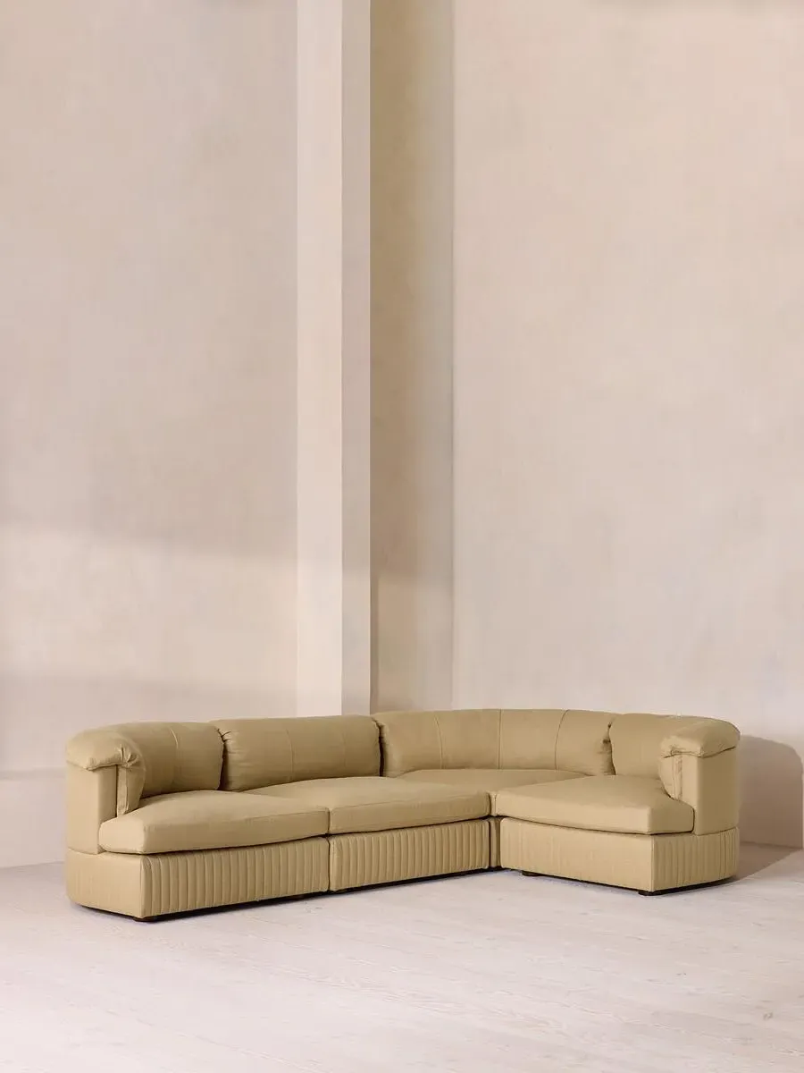 L-Shaped Modular Sofa - Wheat, Linen