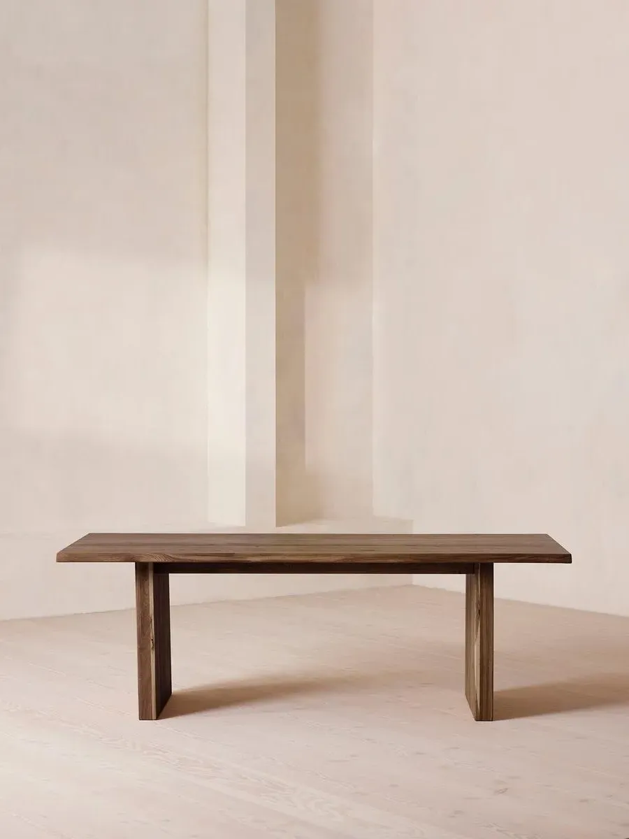 Large Dining Table Live Edge - Blackened Oak